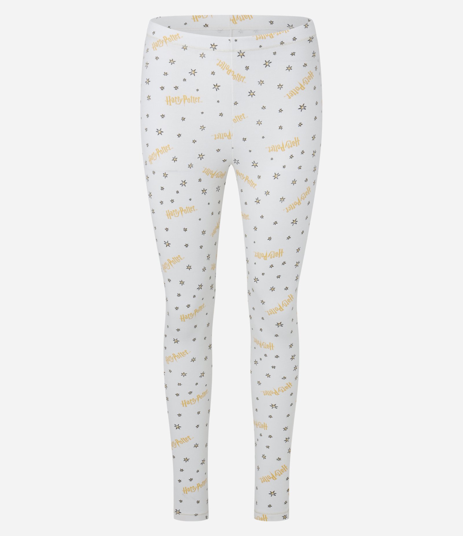 Pijama Longo em Ribana com Estampa Harry Potter Branco 7