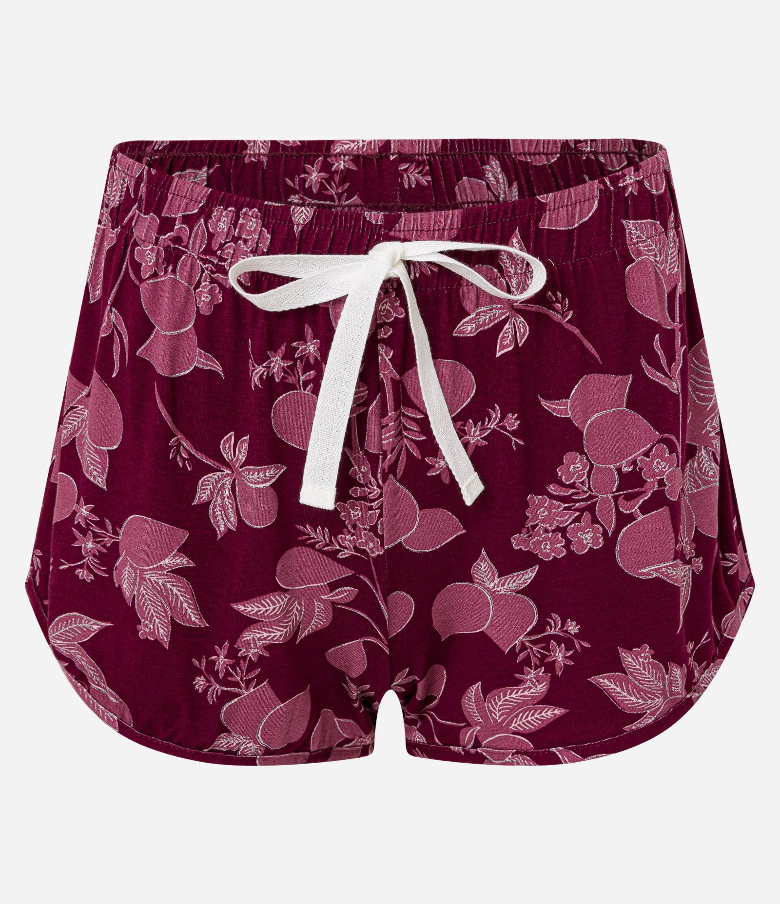 Pijama Short Doll em Viscose com Gola Polo e Short Floral Off White/Vermelho 7