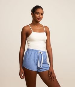 Pijama Short Doll Alcinha em Viscose com Short Poá