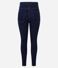 Calça Jeans Skinny com Elastano e Cintura Média