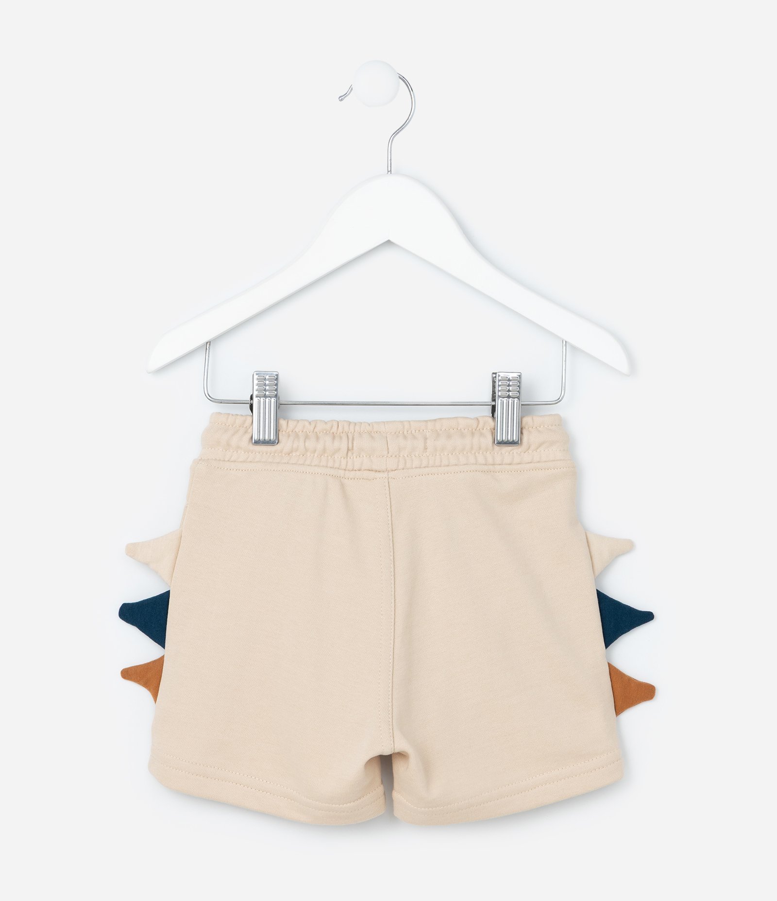 Bermuda Infantil em Moletom com Cristas Interativas - Tam 1 a 6 Anos Bege 3