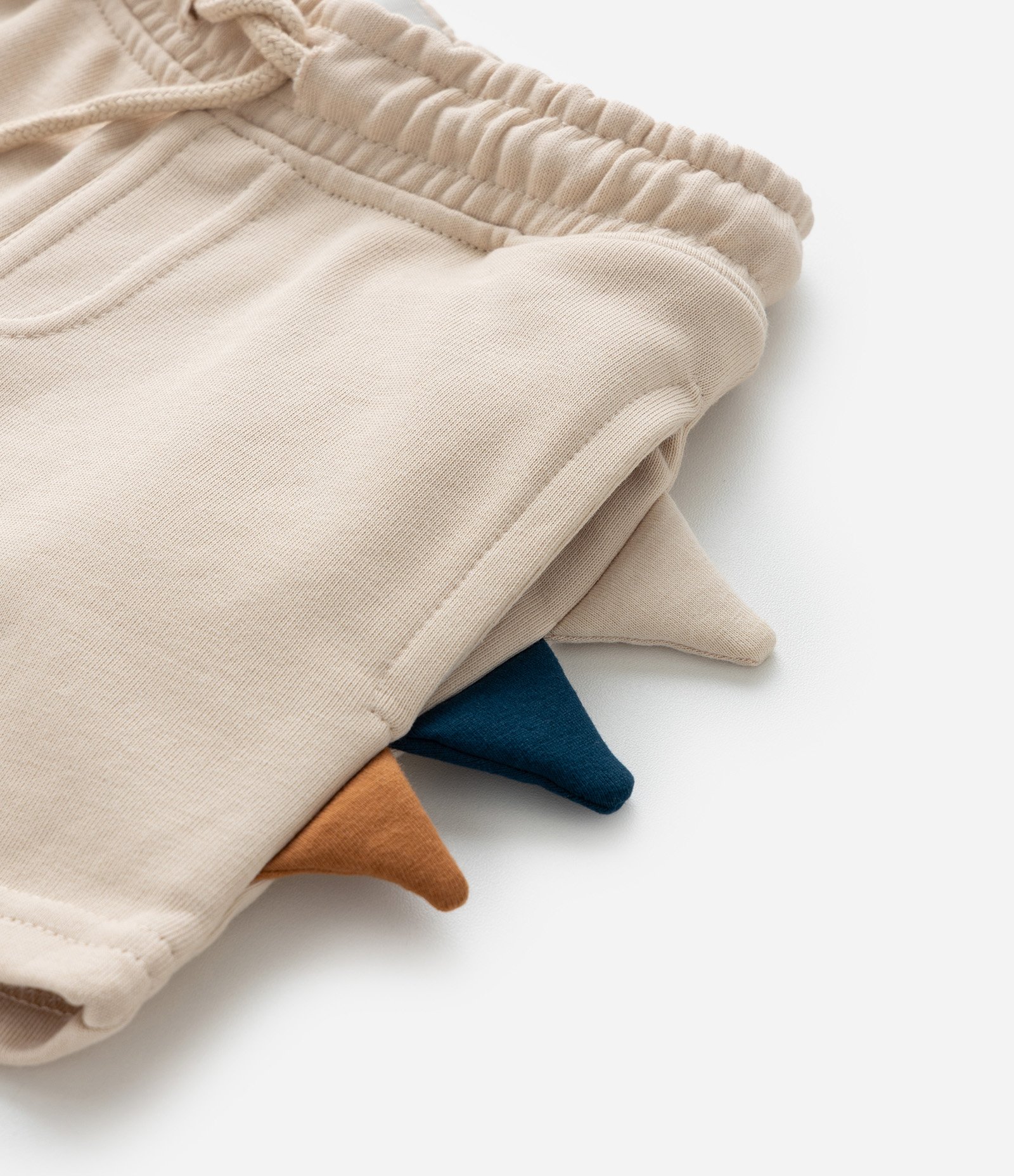 Bermuda Infantil em Moletom com Cristas Interativas - Tam 1 a 6 Anos Bege 5