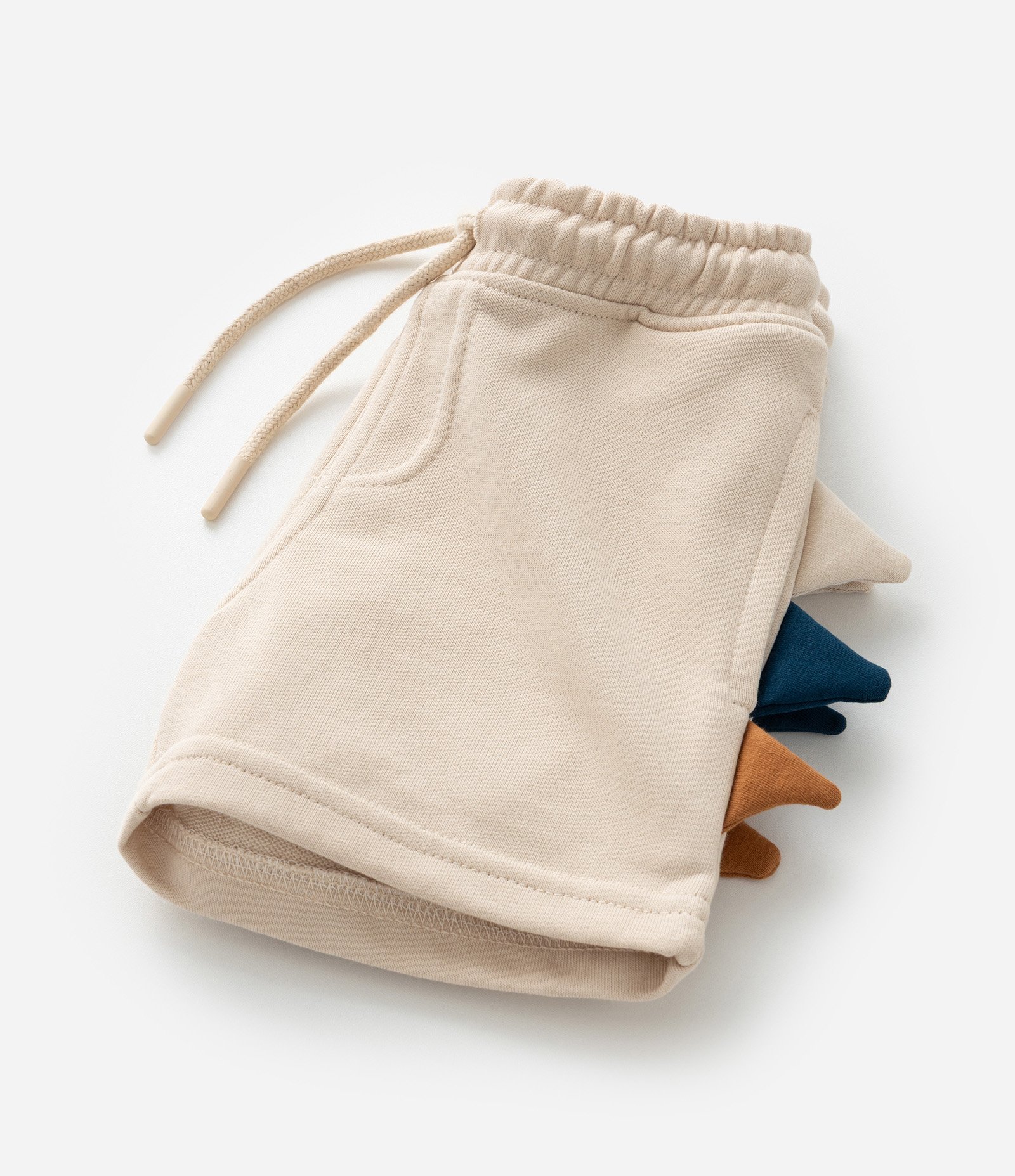 Bermuda Infantil em Moletom com Cristas Interativas - Tam 1 a 6 Anos Bege 7