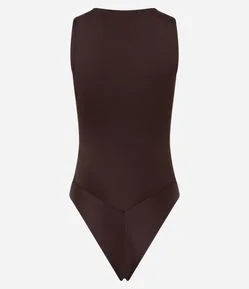 Body Básico em Poliamida com Gola Redonda