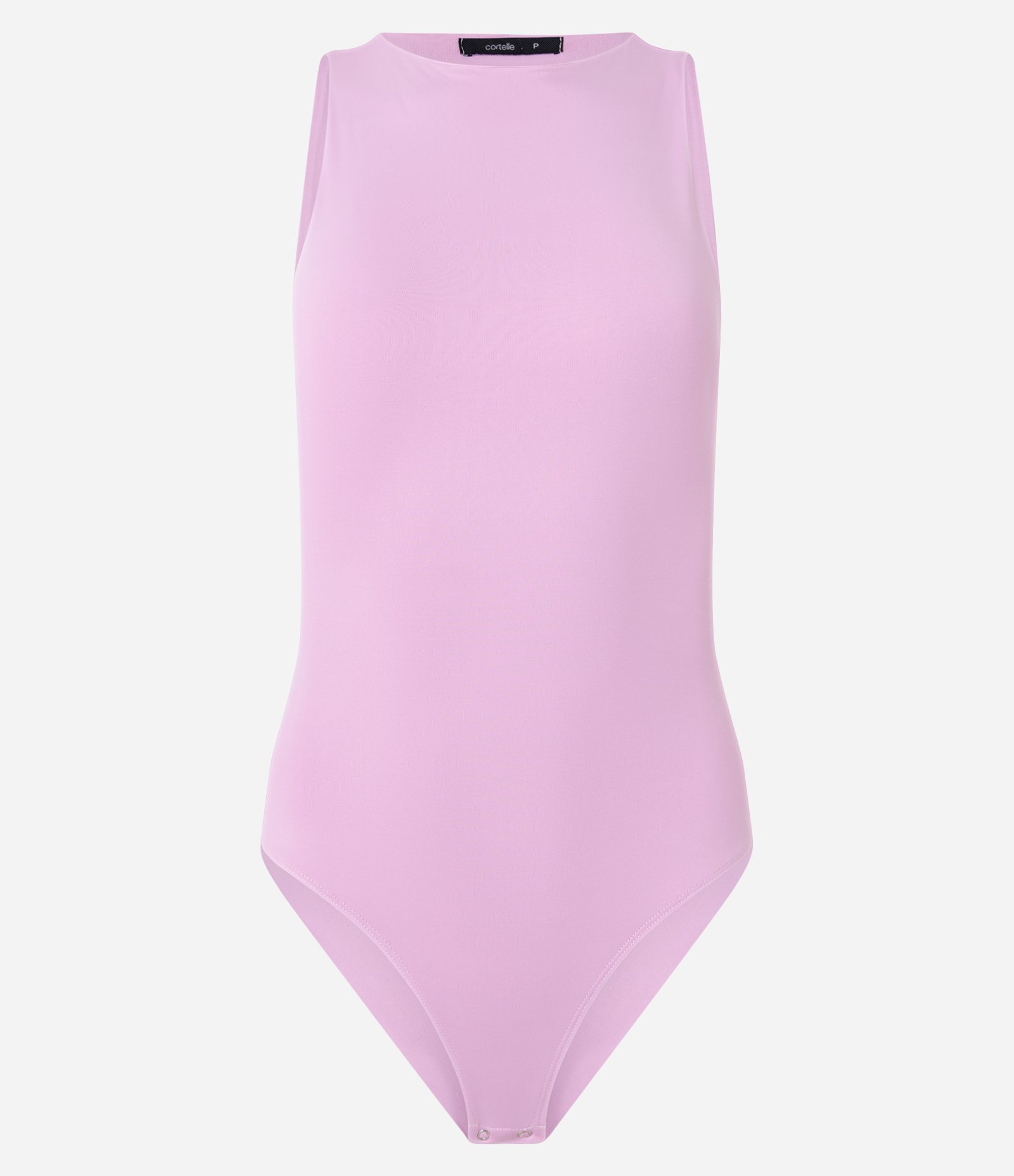 Body Básico em Poliamida com Gola Redonda Rosa 9