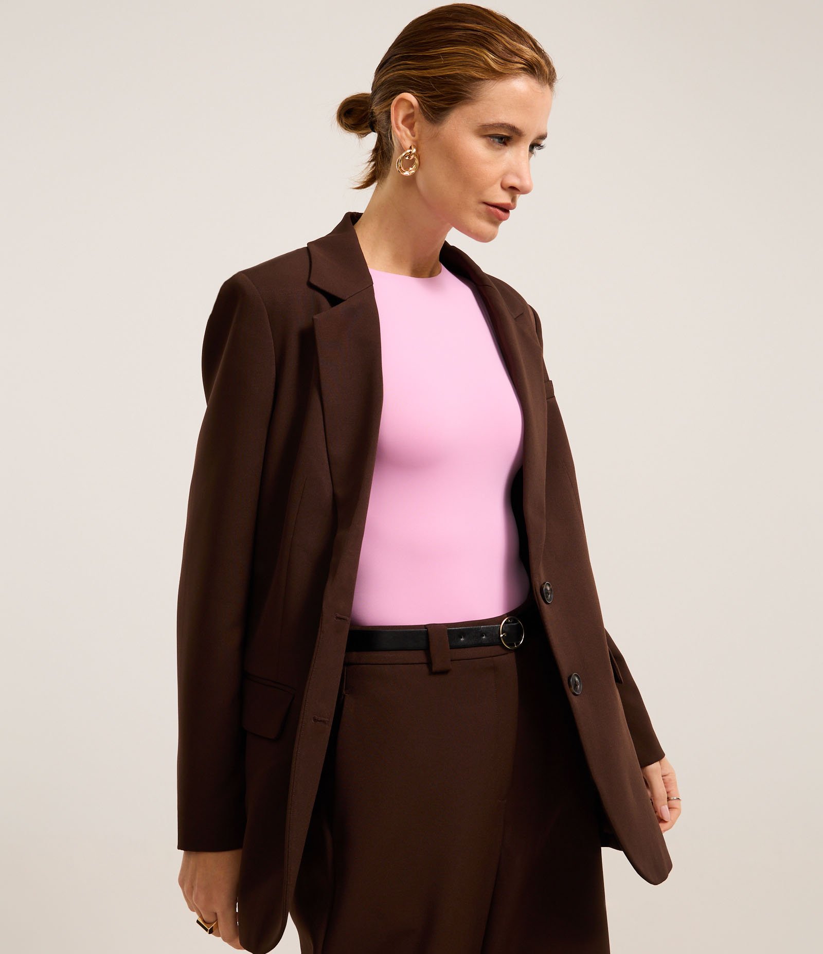 Body Básico em Poliamida com Gola Redonda Rosa 3