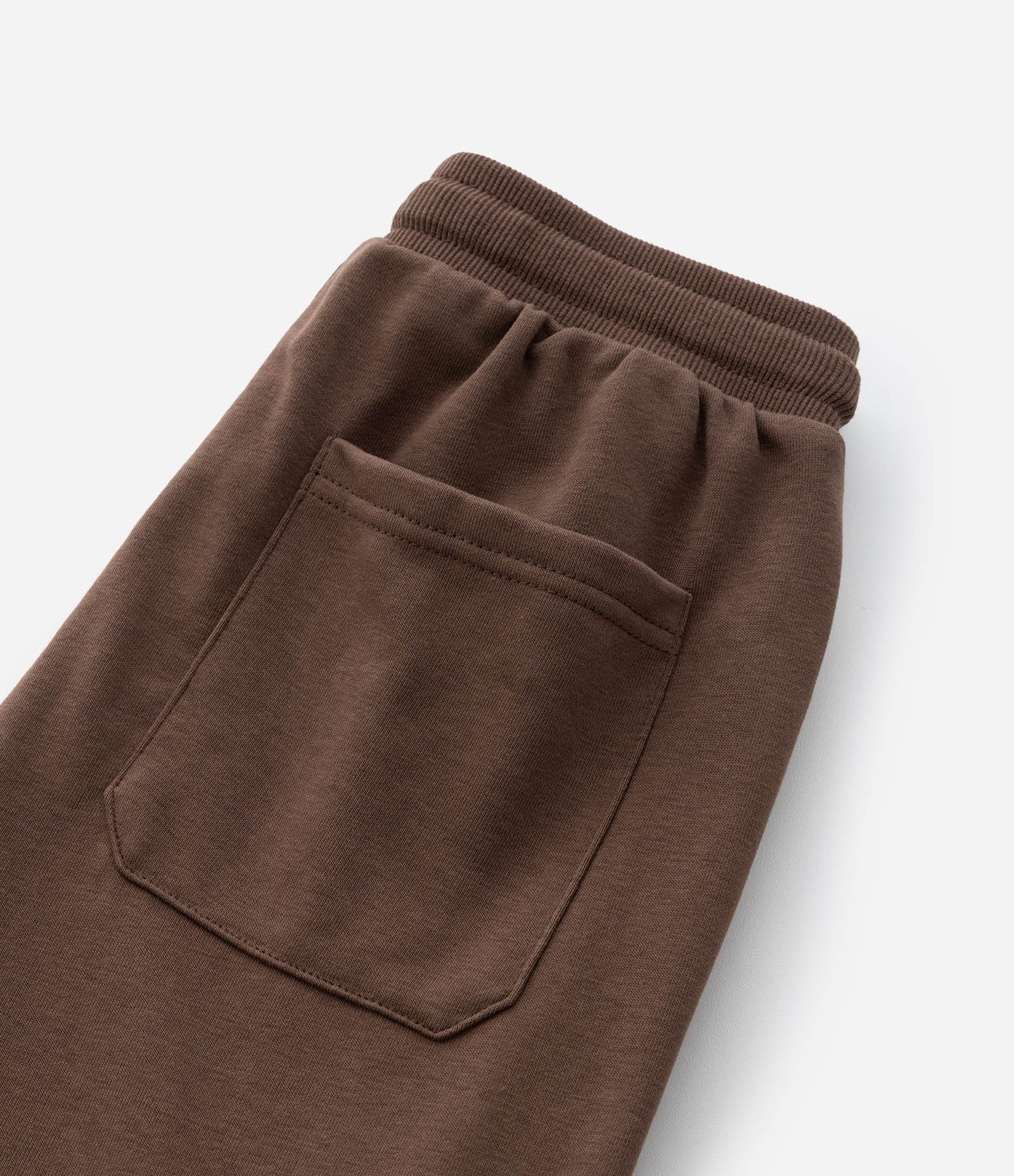 Calça Infantil em Moletom com Bolso Cargo - Tam 5 a 14 Anos Marrom 4