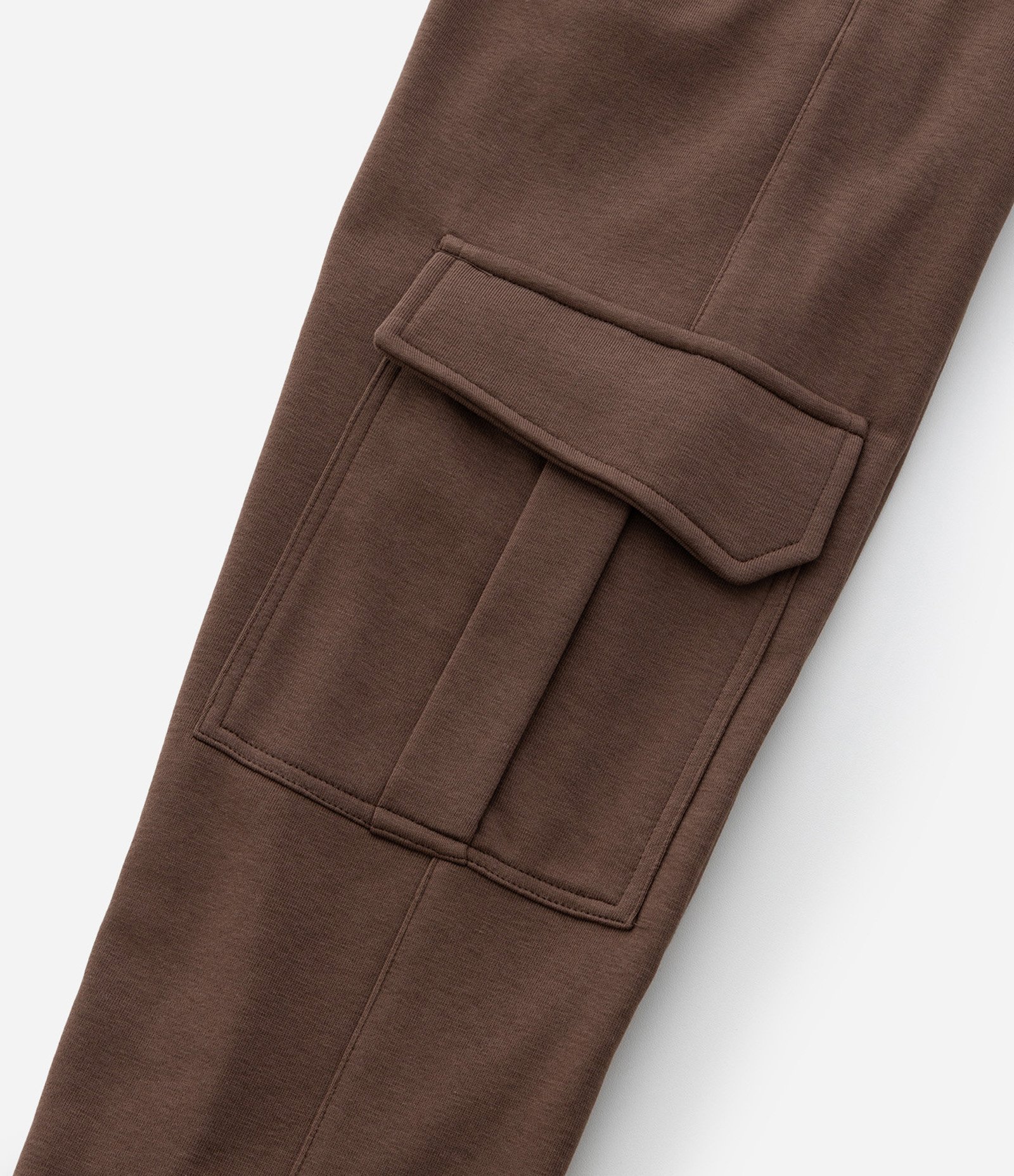 Calça Infantil em Moletom com Bolso Cargo - Tam 5 a 14 Anos Marrom 6