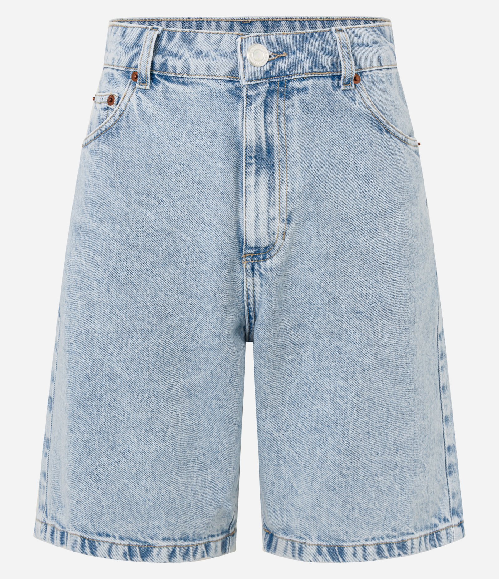 Bermuda Regular em Jeans com Cintura Alta Azul Claro 1