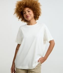 Camiseta Boxy em Algodão com Manga Curta