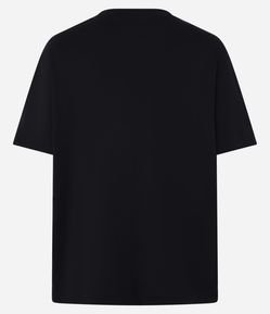 Camiseta Boxy em Algodão com Manga Curta