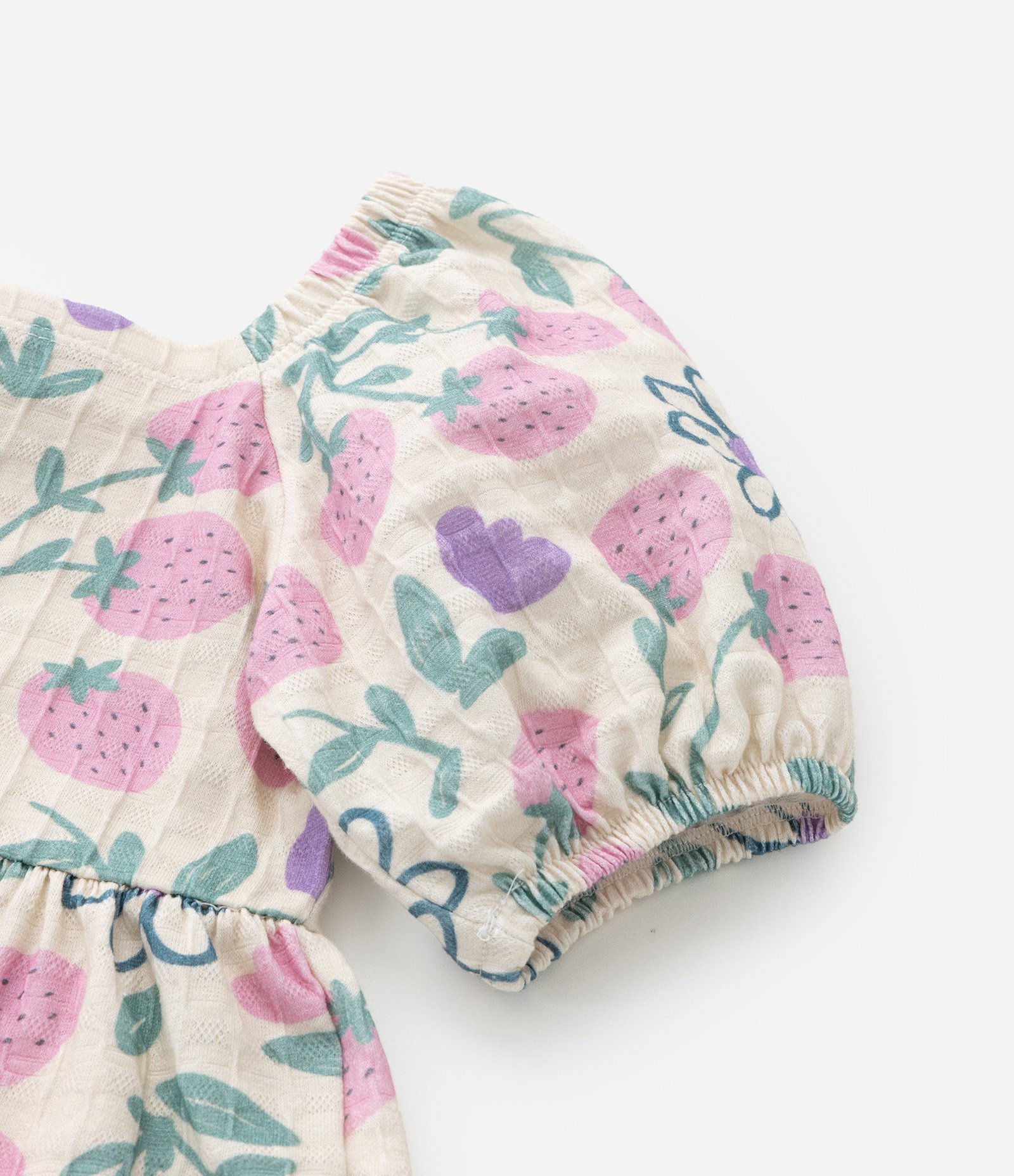 Conjunto Infantil Texturizado com Estampa Moranguinhos - Tam 1 a 6 Anos Rosa 7