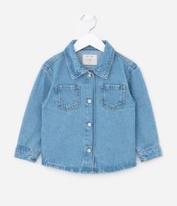 Jaqueta Infantil em Jeans com Tachinhas Aplicadas - Tam 1 a 6 Anos
