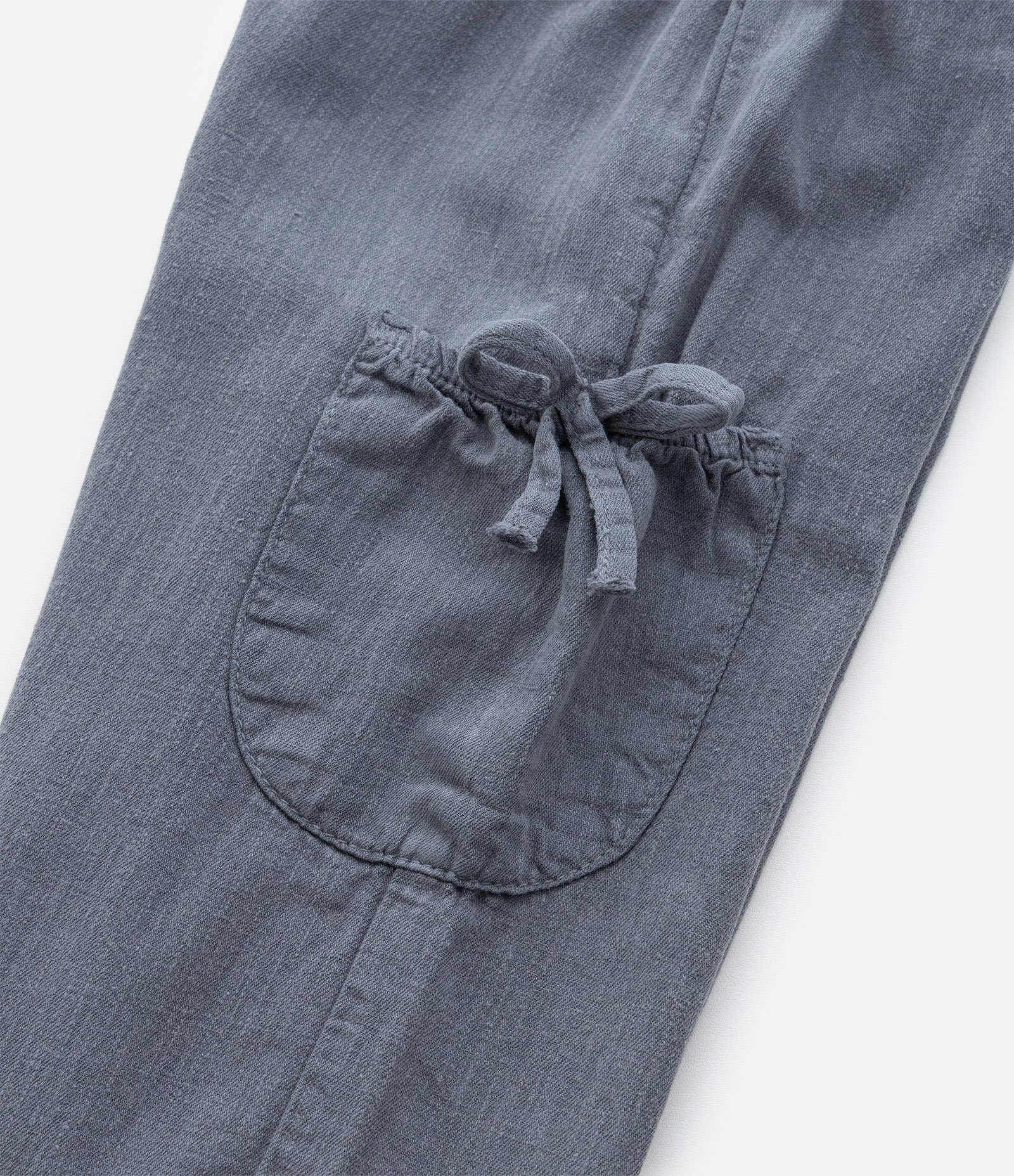 Calça Wide Leg Infantil com Bolsinhos e Laços - Tam 1 a 6 Anos Cinza 6