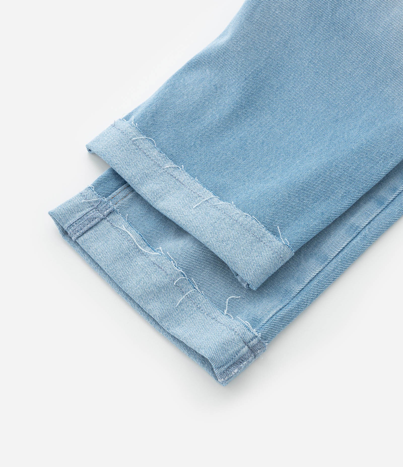 Calça Wide Leg Infantil em Jeans com Barra Dobrada - Tam 1 a 6 Anos Azul 4