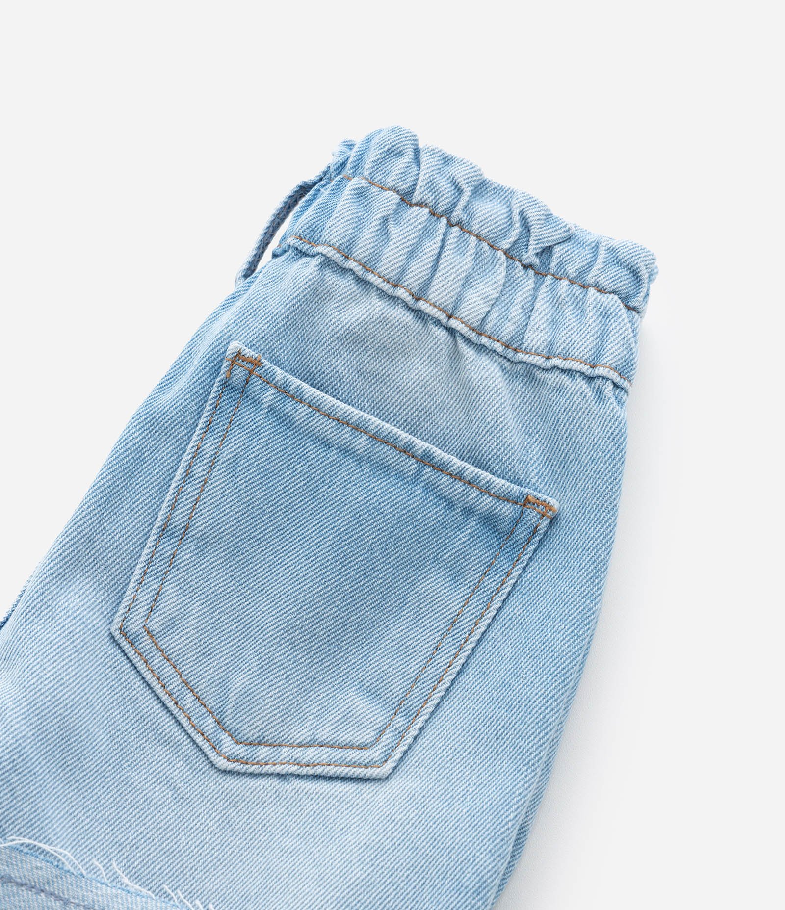 Short Infantil em Jeans com Barra Dobrada - Tam 1 a 6 Anos Azul 4