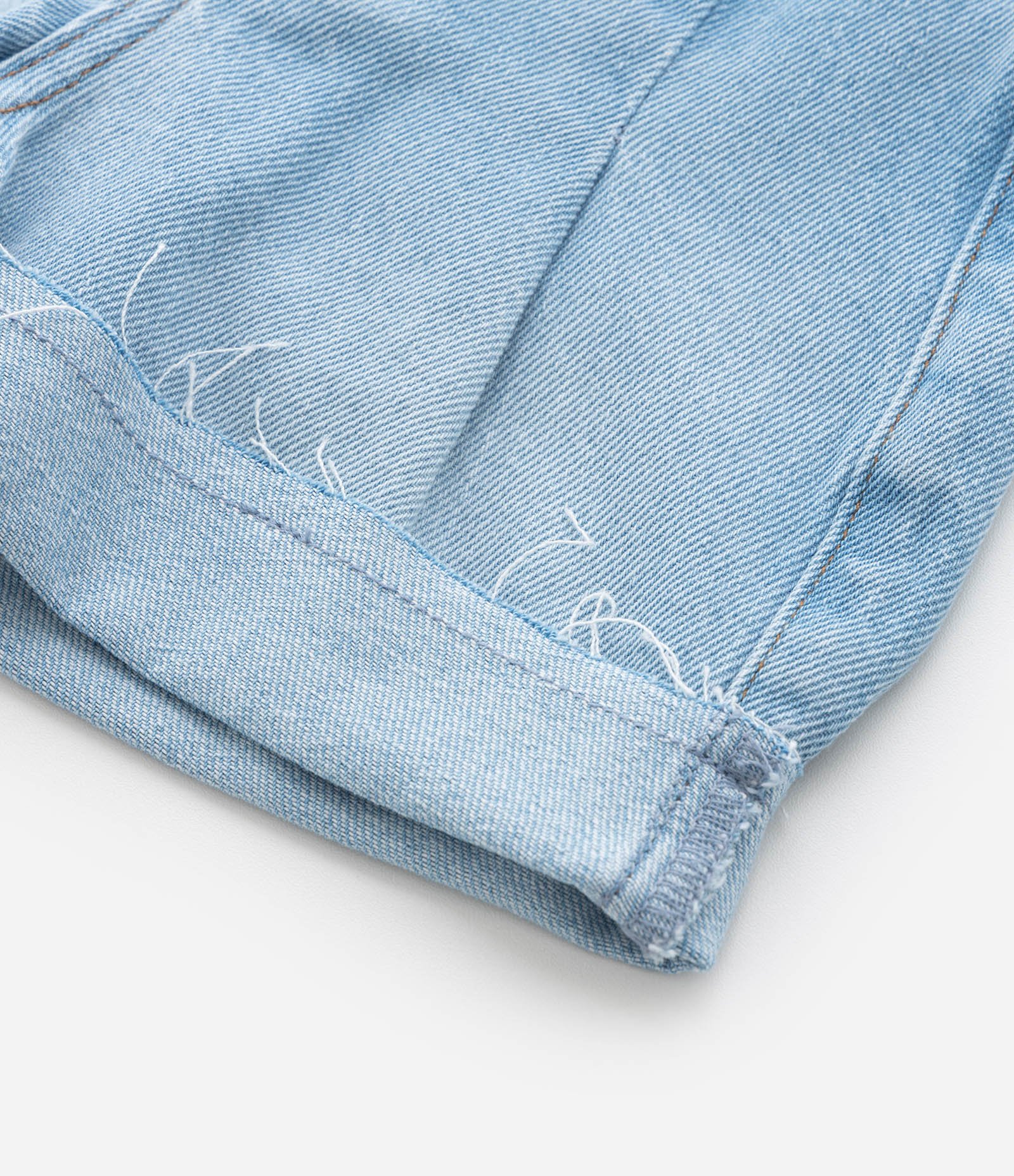 Short Infantil em Jeans com Barra Dobrada - Tam 1 a 6 Anos Azul 6