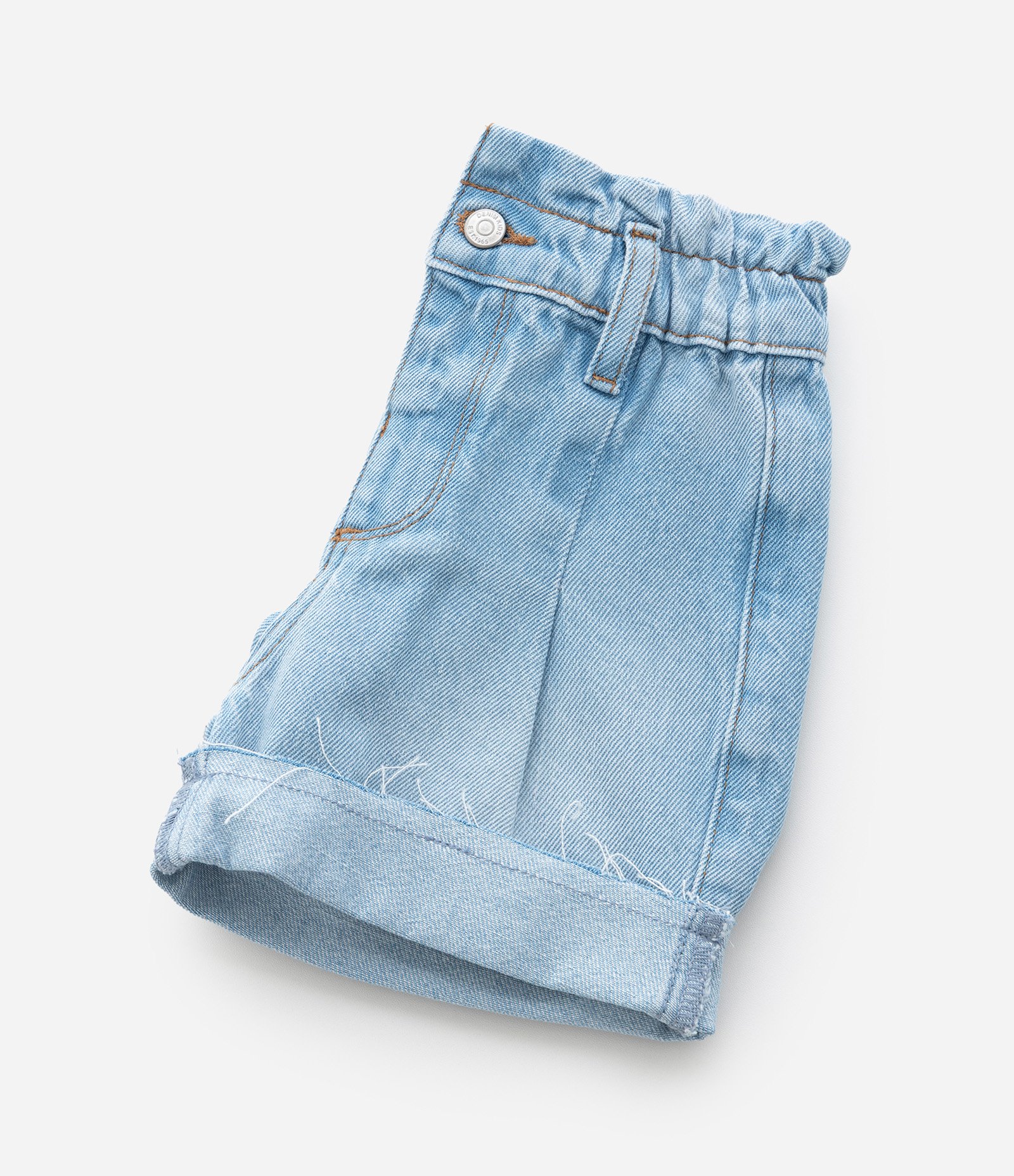 Short Infantil em Jeans com Barra Dobrada - Tam 1 a 6 Anos Azul 7