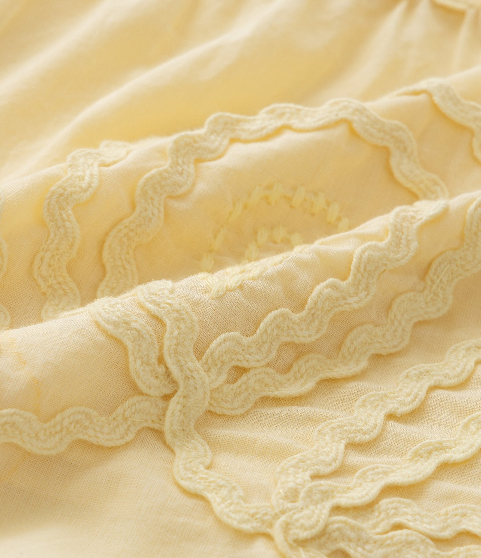 Vestido Infantil com Bordado e Lacinho nas Alças - Tam 5 a 14 Anos Amarelo 4