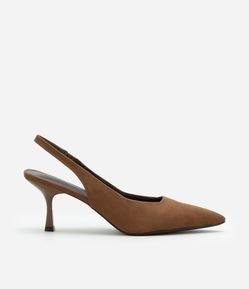 Sapato Scarpin Slingback com Bico Fino