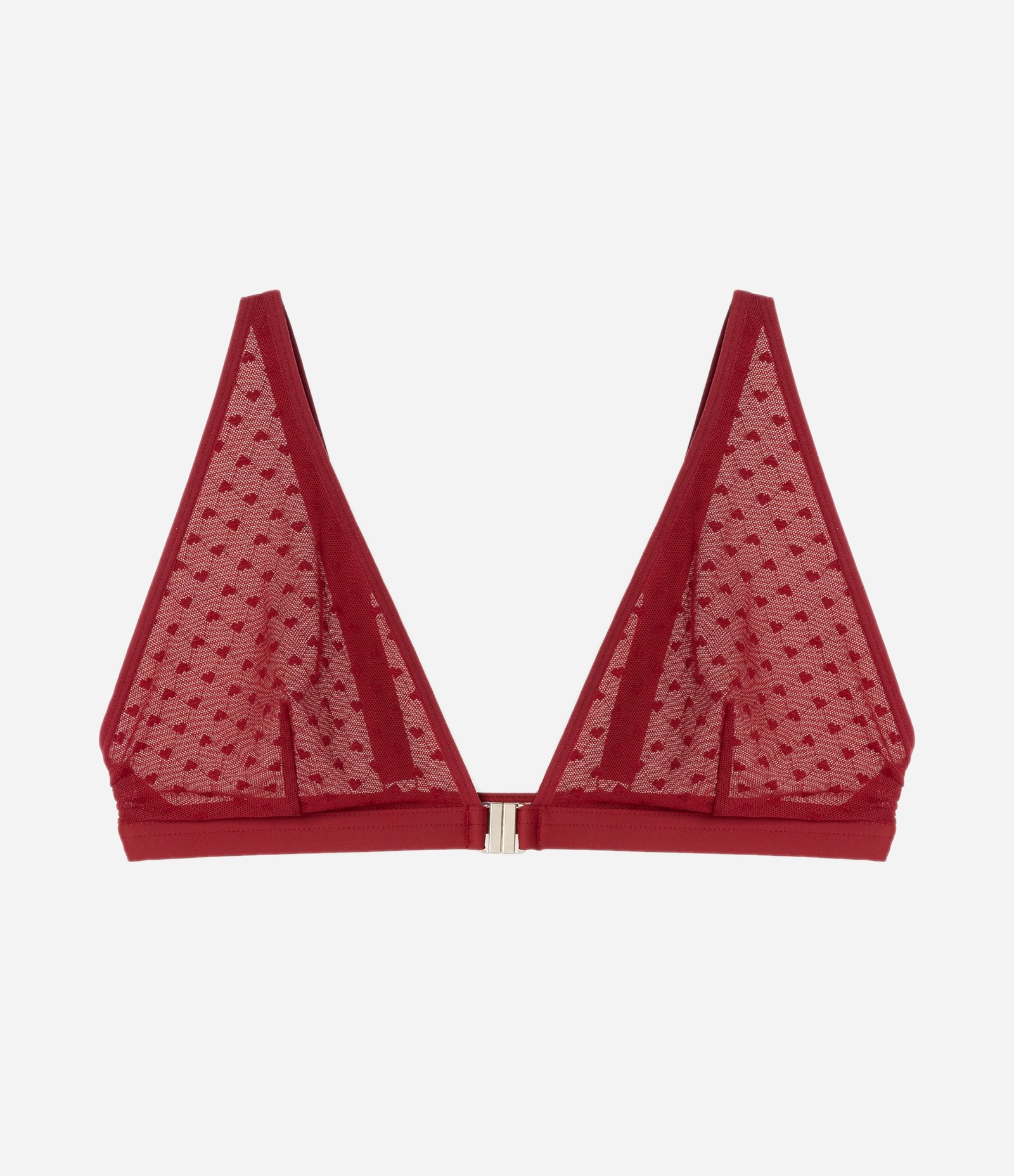Sutiã Triangulo em Tule Coração Sem Bojo Curve & Plus Size Vermelho 5