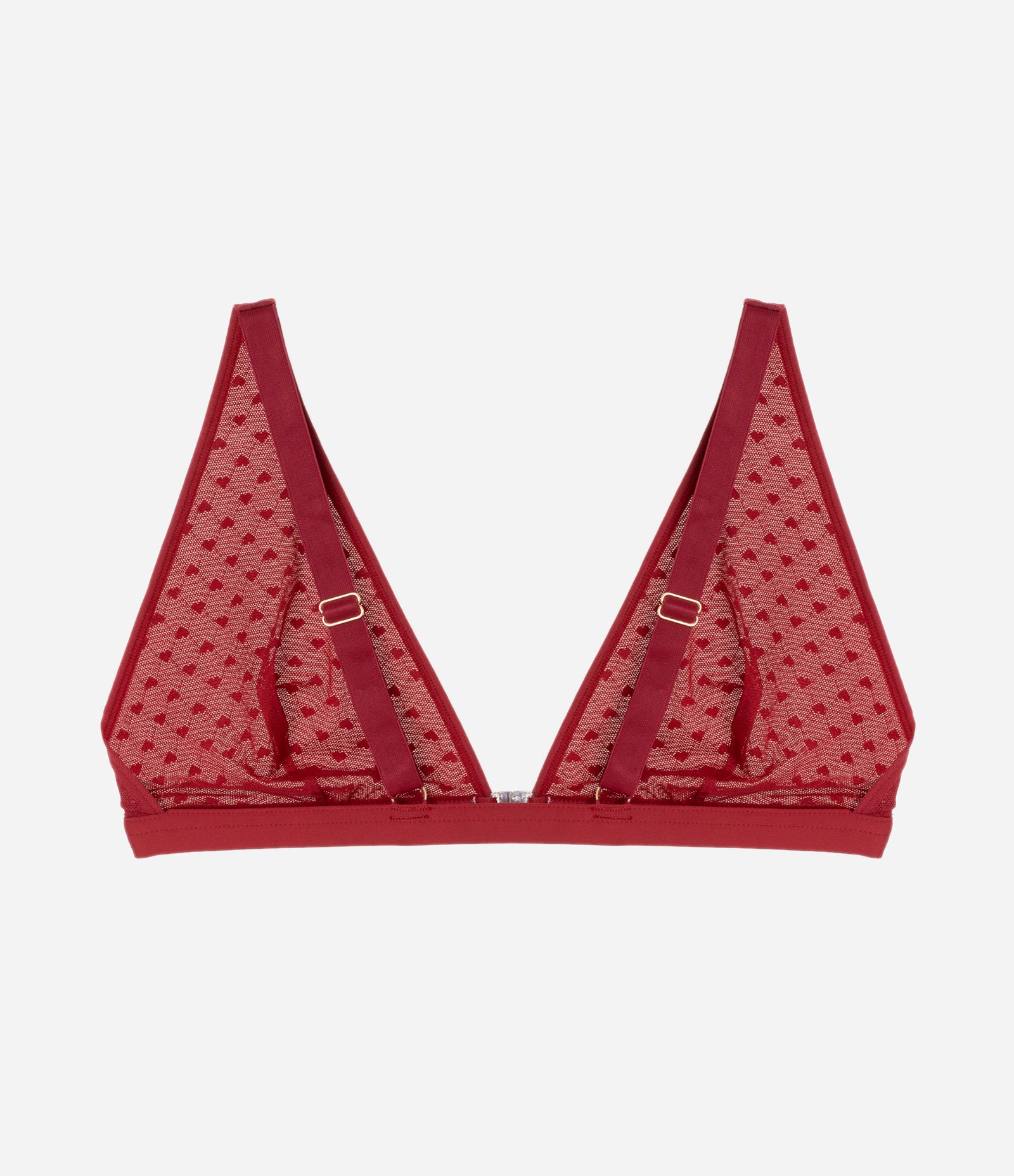 Sutiã Triangulo em Tule Coração Sem Bojo Curve & Plus Size Vermelho 6