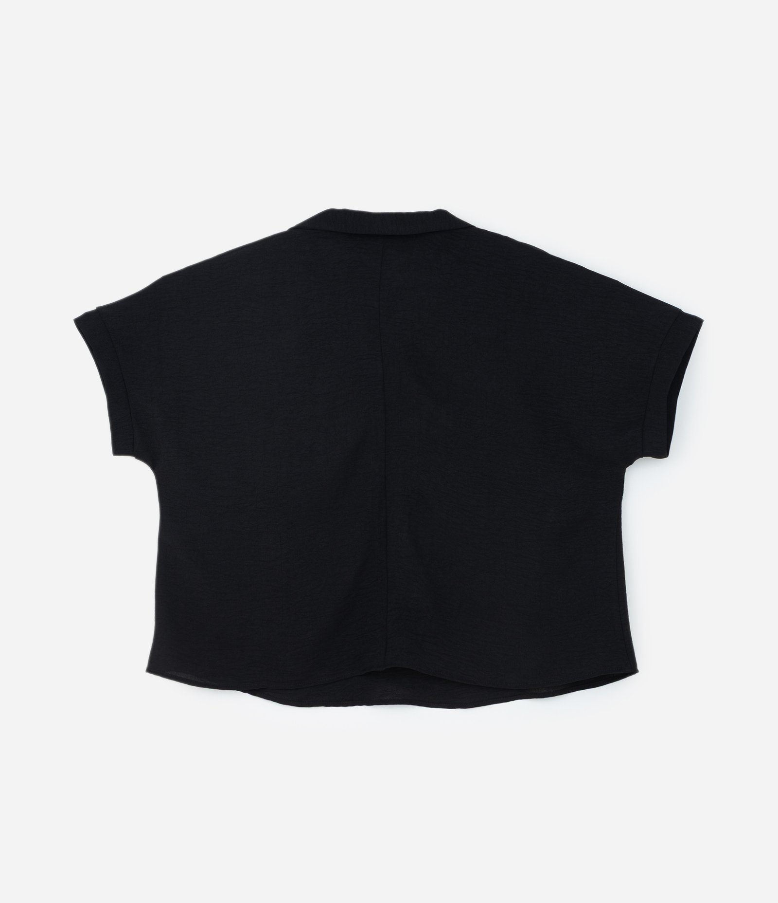 Camisa Crepe Airflow com Manga Dobradinha Curve & Plus Size Preto 5