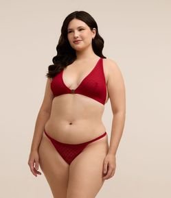 Calcinha String em Tule com Coração Curve & Plus Size