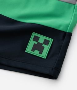 Sunga Boxer Infantil com Estampa Minecraft- Tam 5 a 14 Anos