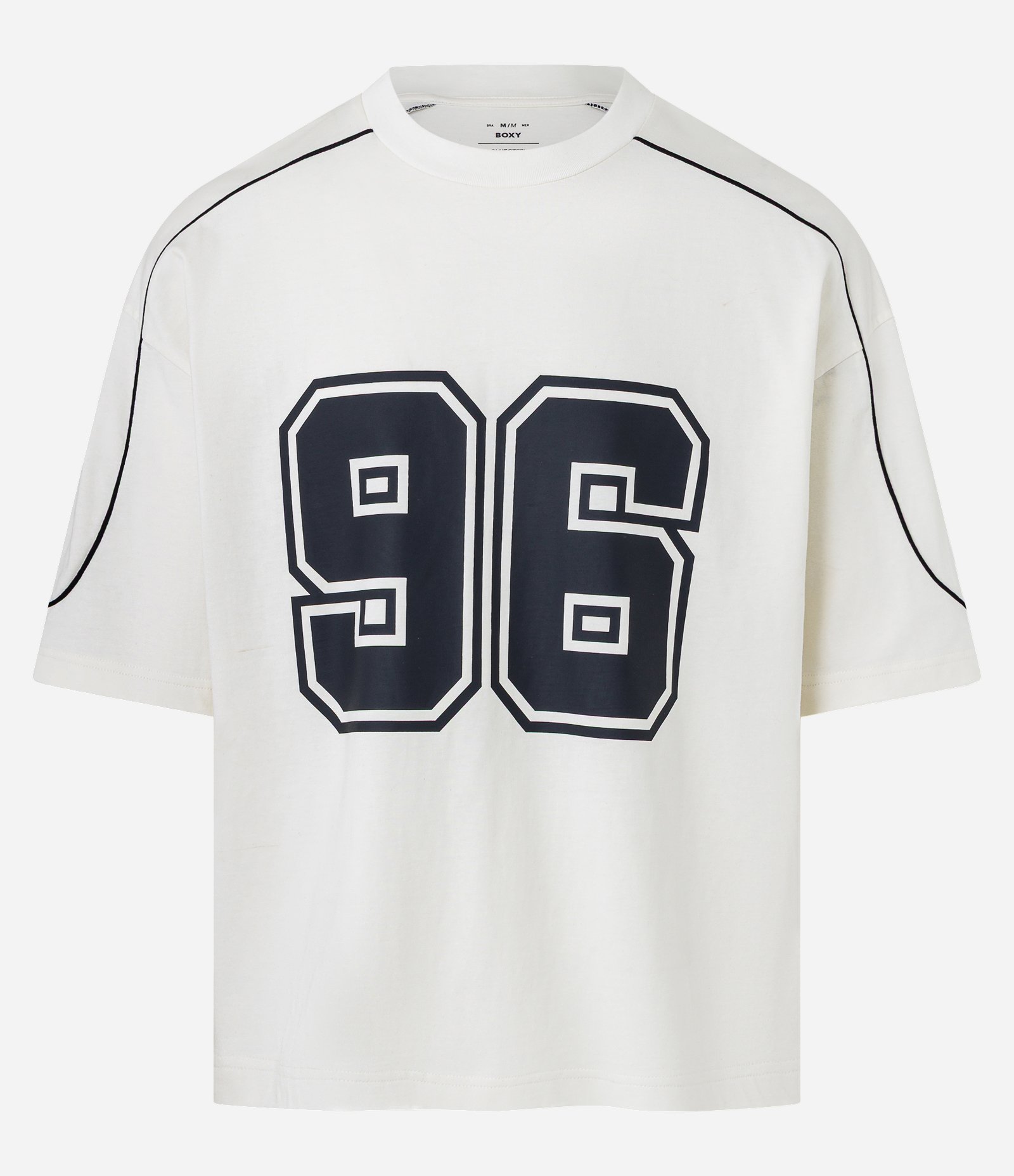 Camiseta Boxy em Algodão com Estampa Localizada Branco 8