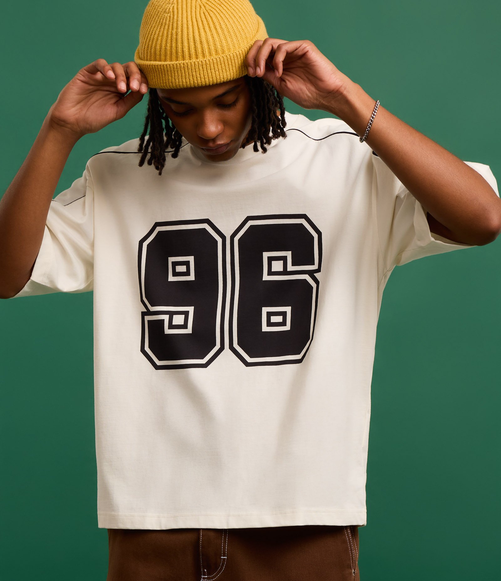 Camiseta Boxy em Algodão com Estampa Localizada Branco 3
