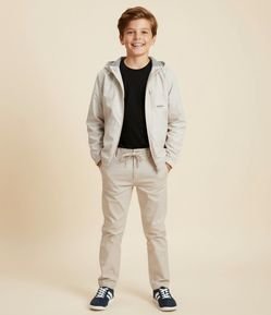 Calça Infantil em Viscolinho com Amarração - Tam 5 a 14 Anos