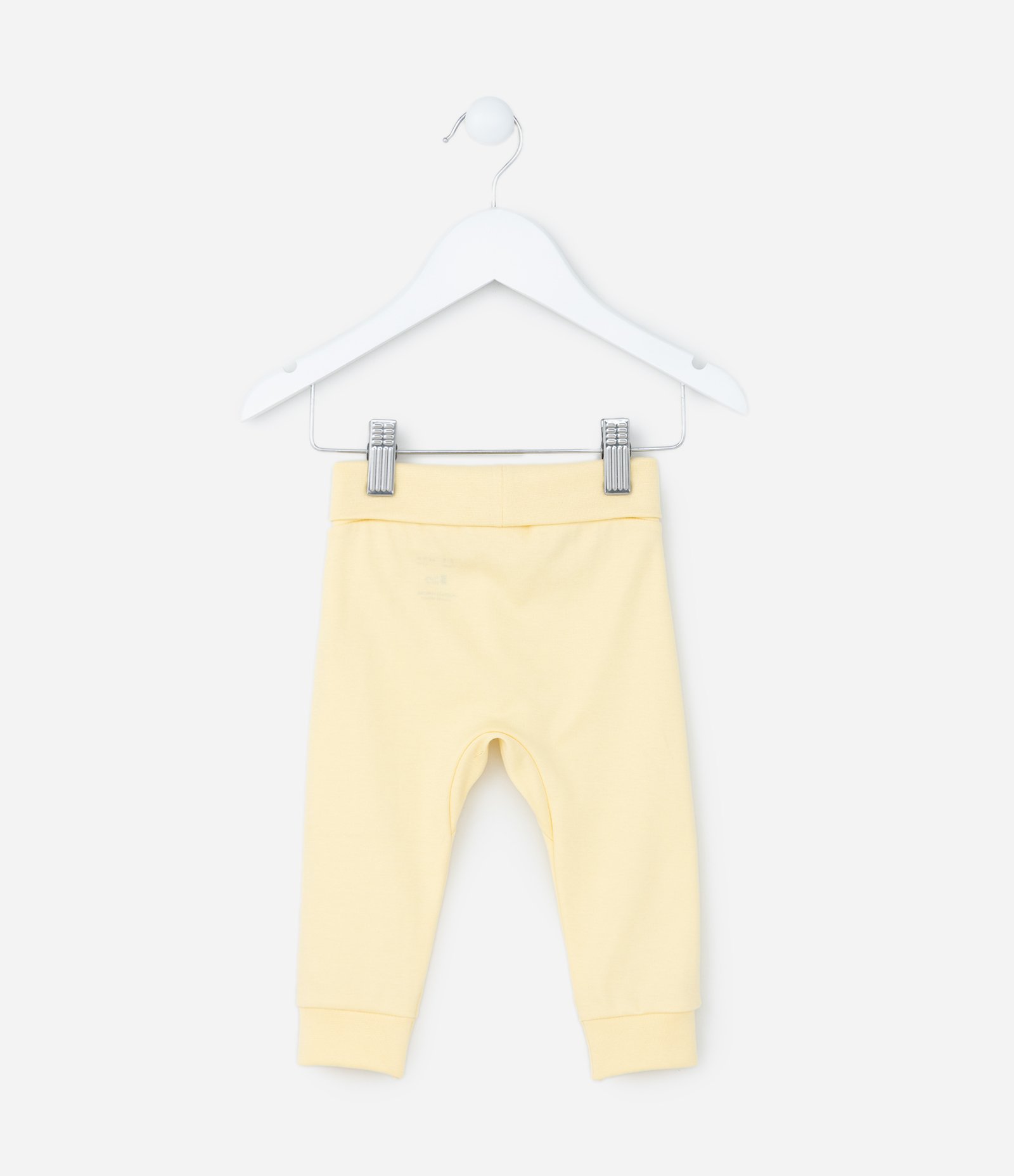 Calça Infantil em Algodão Peruano Básica - Tam RN a 18 meses Amarelo 2