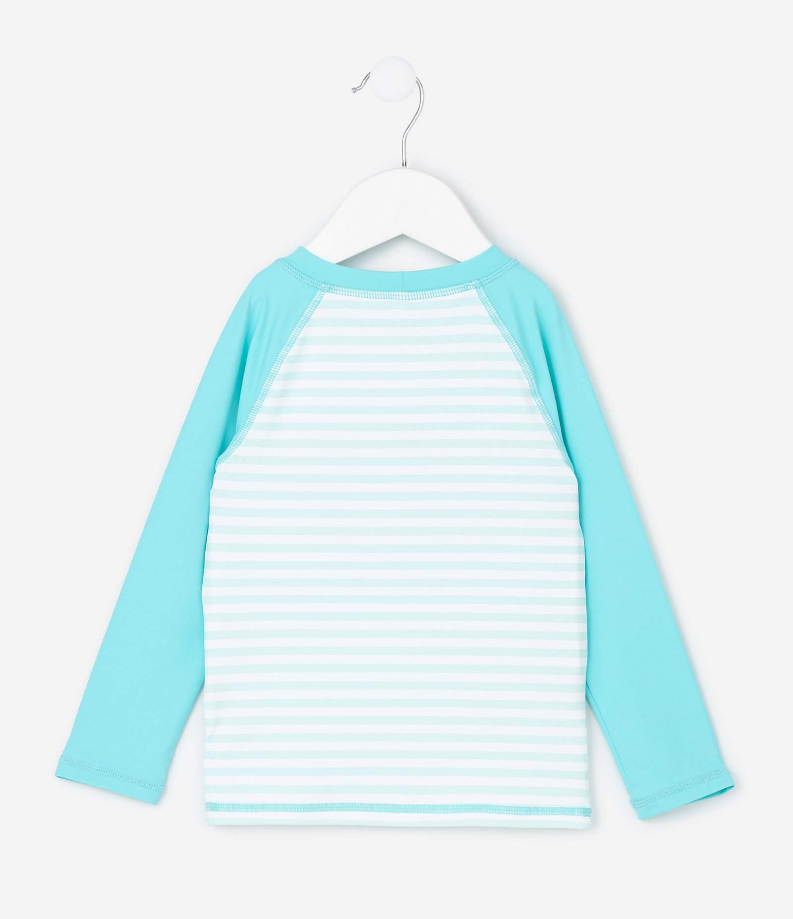 Conjunto Infantil com Proteção UV e Estampa Siri - Tam 6 meses a 4 Anos Azul/Laranja 3