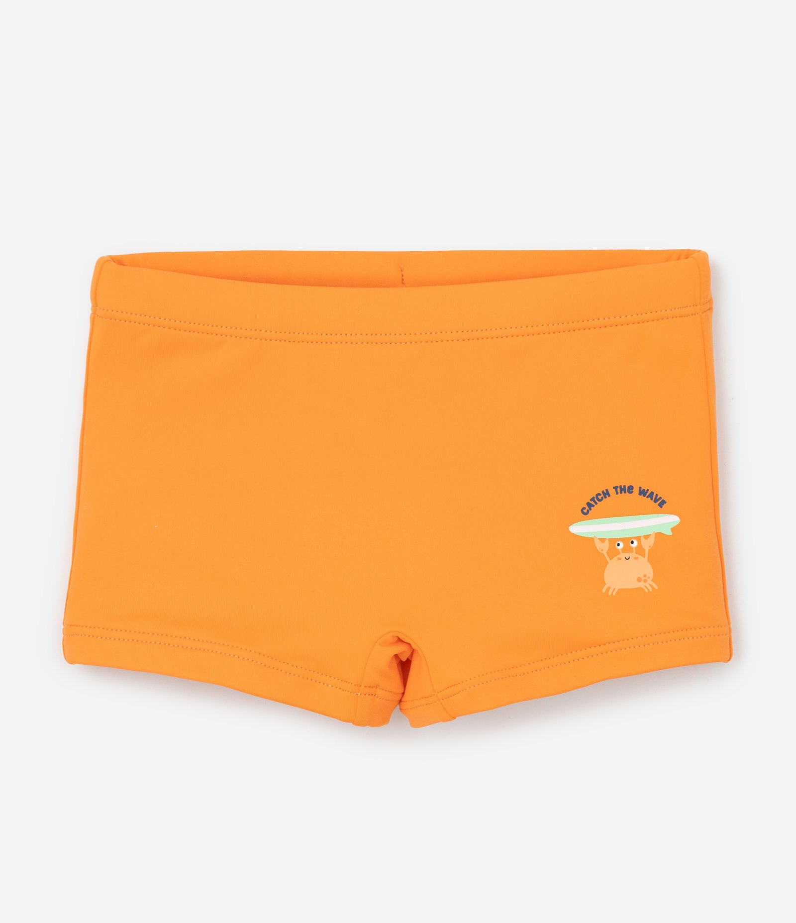 Conjunto Infantil com Proteção UV e Estampa Siri - Tam 6 meses a 4 Anos Azul/Laranja 4