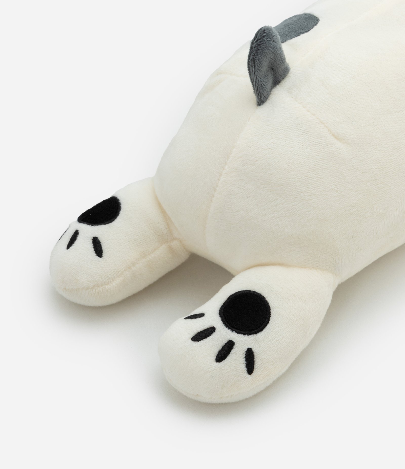 Almofada de Rolo com Forma de Bulldog com Laço Branco 3