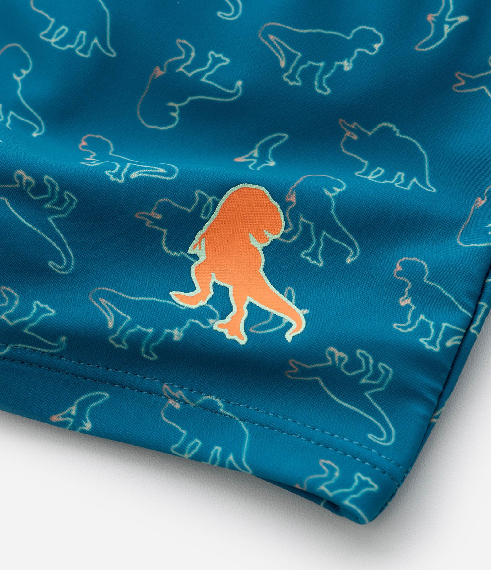 Conjunto Camiseta Manga Longa UV e Sunga com Estampa Dinos - Tam 1 a 4 anos Verde 12