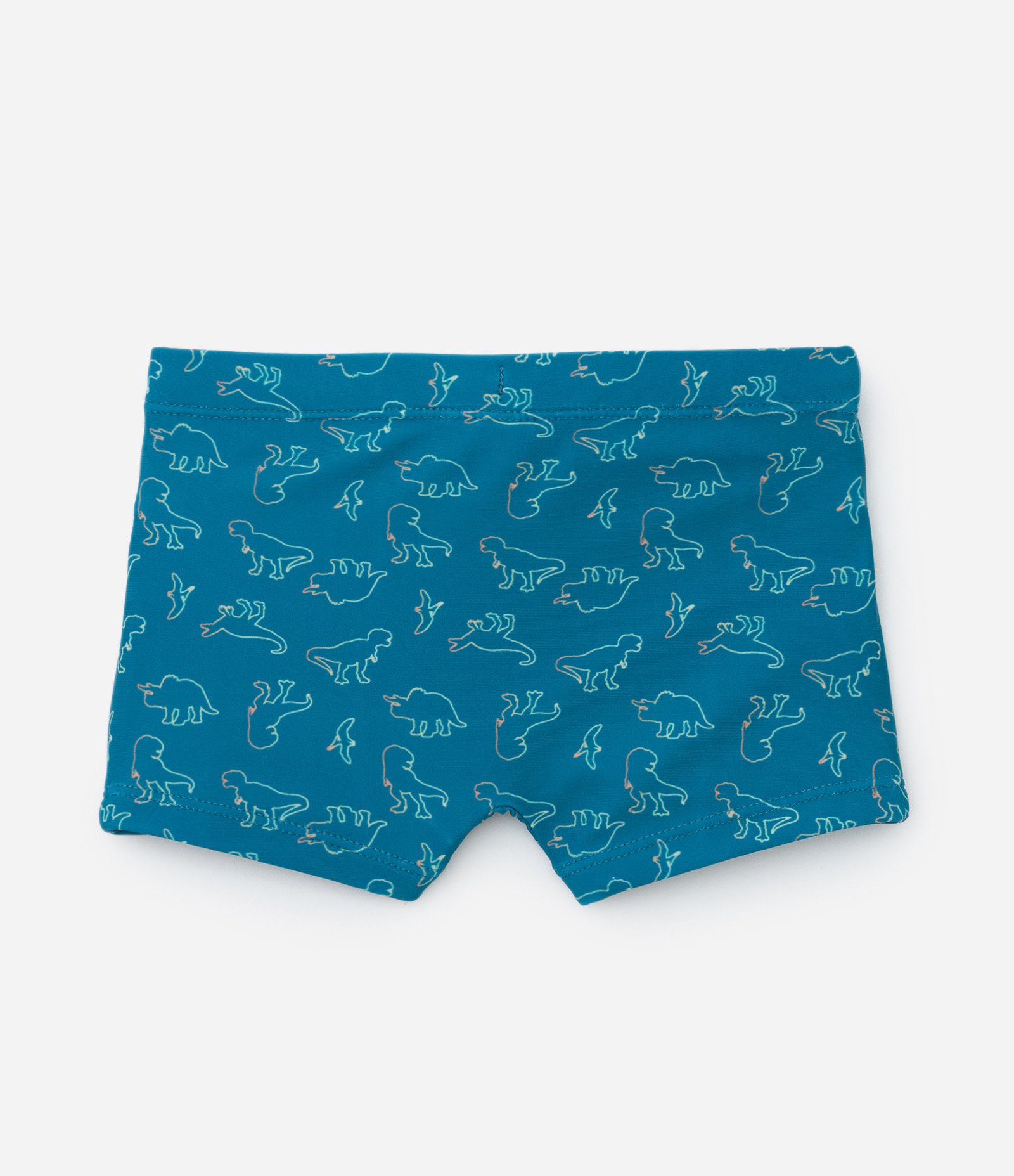 Conjunto Camiseta Manga Longa UV e Sunga com Estampa Dinos - Tam 1 a 4 anos Verde 5