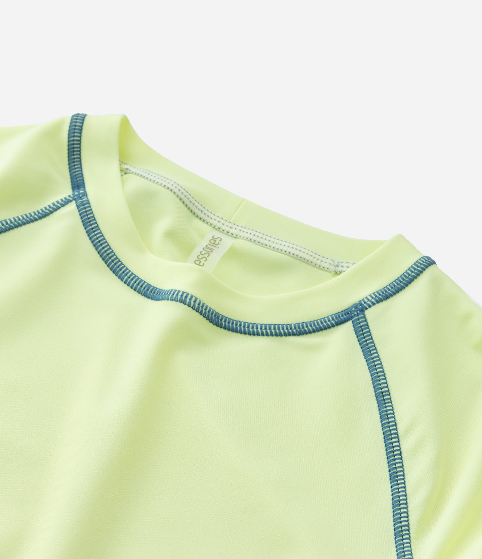 Conjunto Infantil com Proteção UV e Estampa Listras - Tam 5 a 14 Anos Amarelo/Azul 8