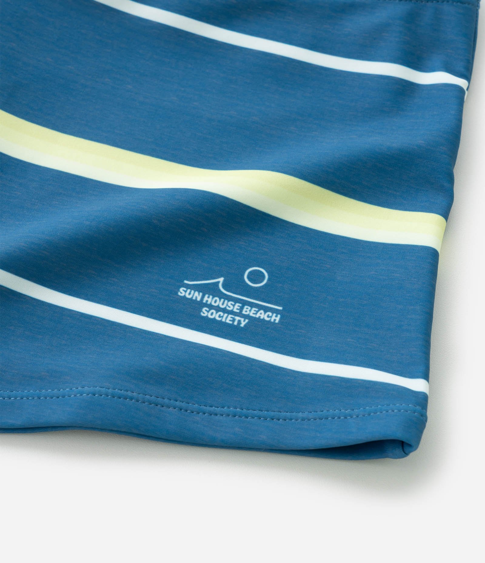 Conjunto Infantil com Proteção UV e Estampa Listras - Tam 5 a 14 Anos Amarelo/Azul 11