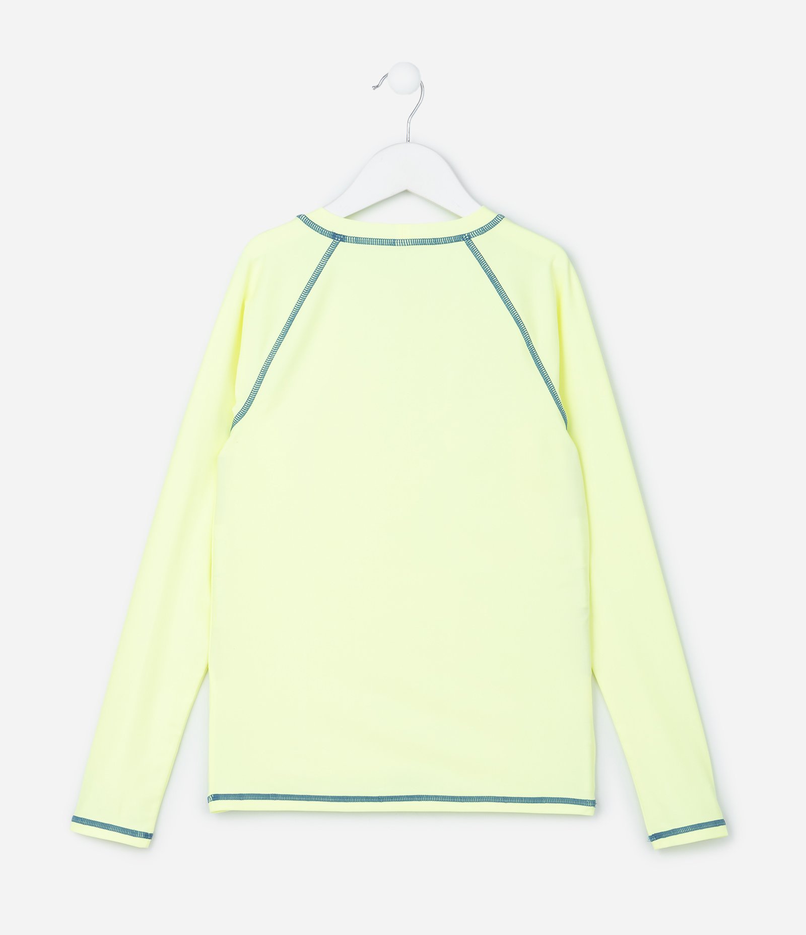 Conjunto Infantil com Proteção UV e Estampa Listras - Tam 5 a 14 Anos Amarelo/Azul 3