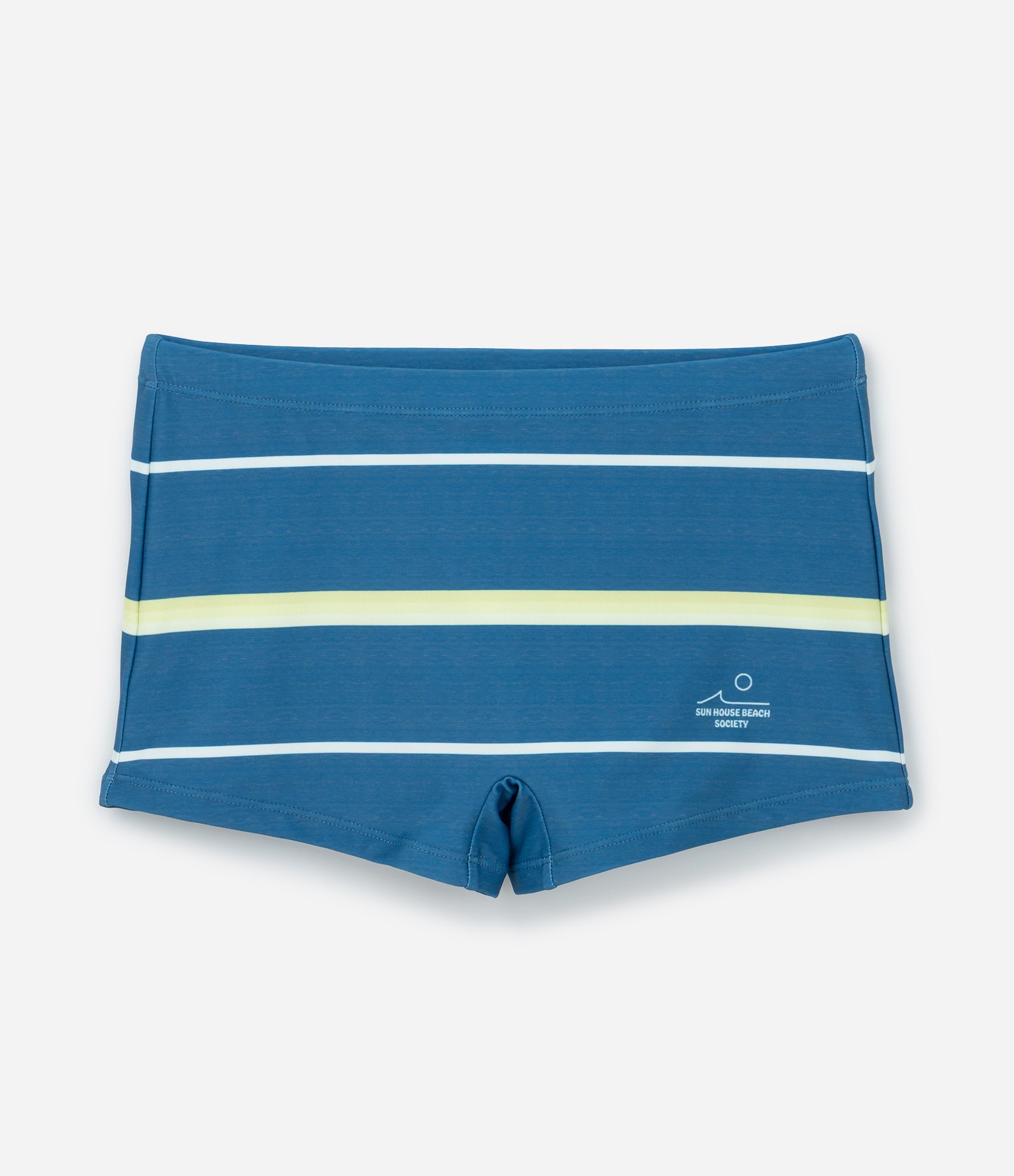 Conjunto Infantil com Proteção UV e Estampa Listras - Tam 5 a 14 Anos Amarelo/Azul 4