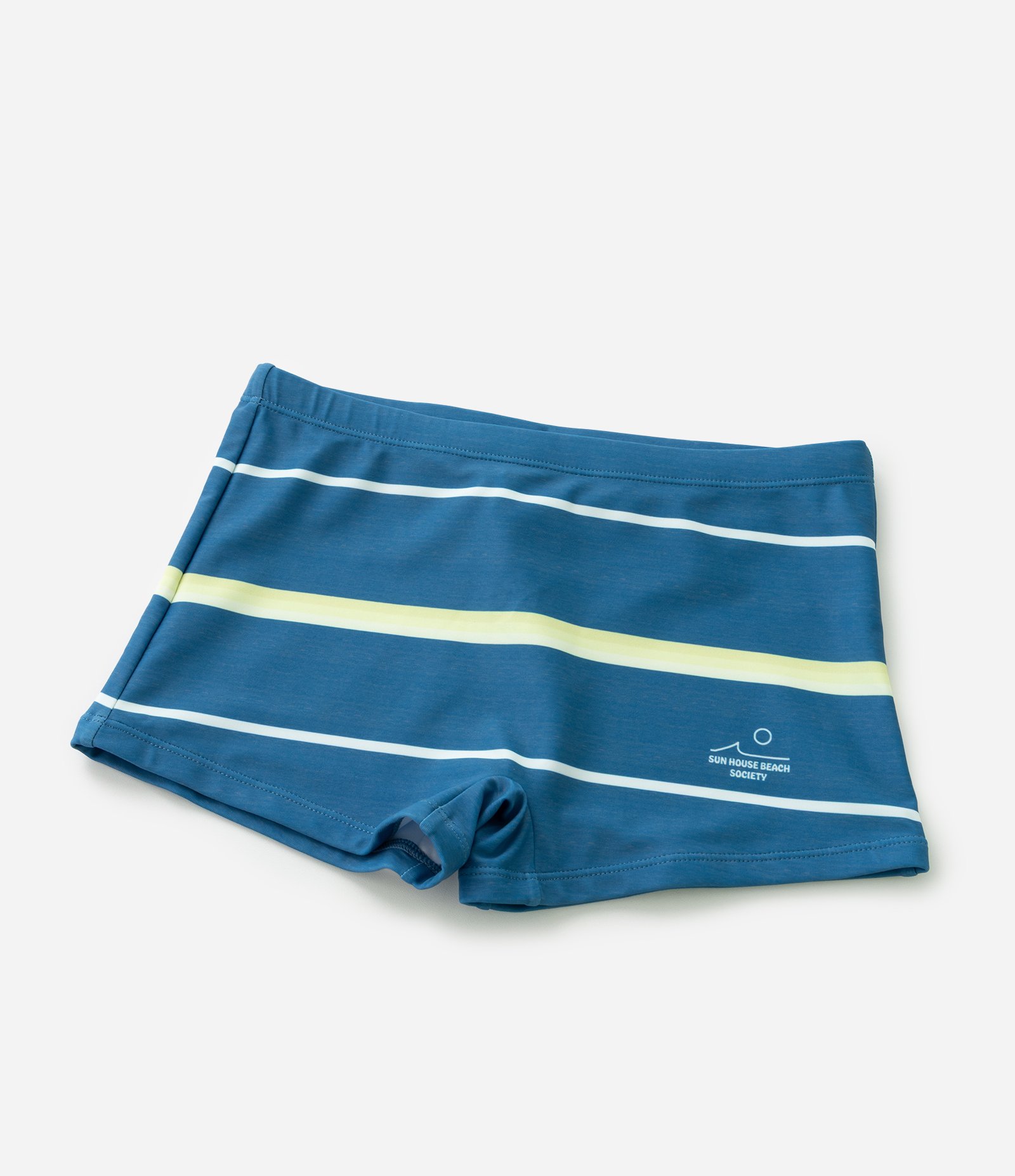 Conjunto Infantil com Proteção UV e Estampa Listras - Tam 5 a 14 Anos Amarelo/Azul 7