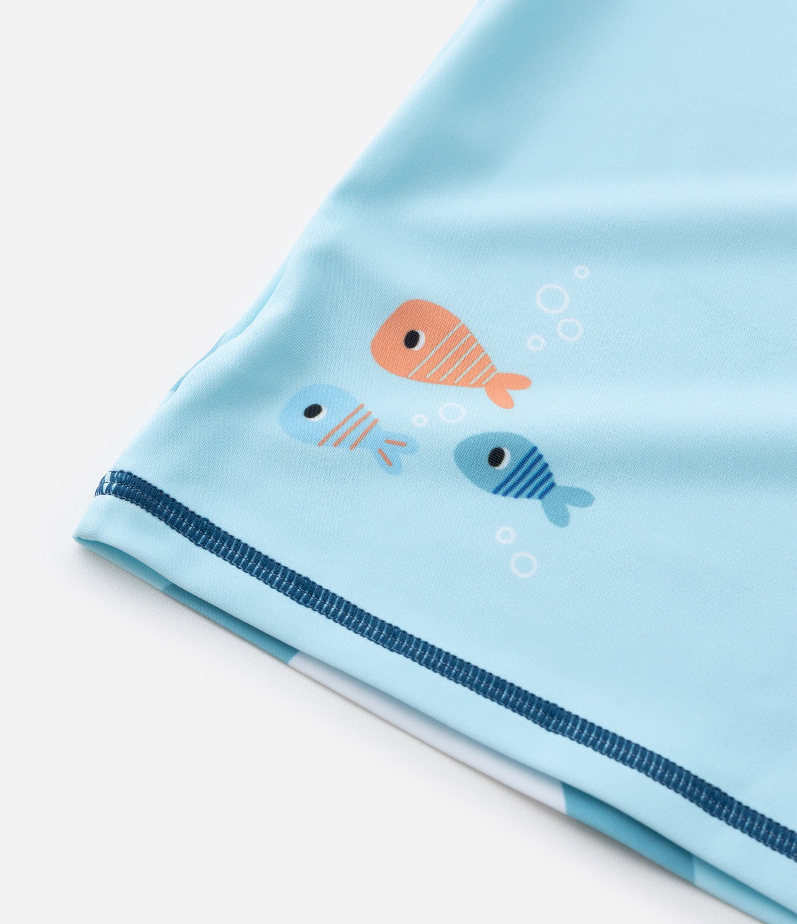 Conjunto Infantil com Proteção UV e Estampa Tubarões - Tam 1 a 4 Anos Azul 11