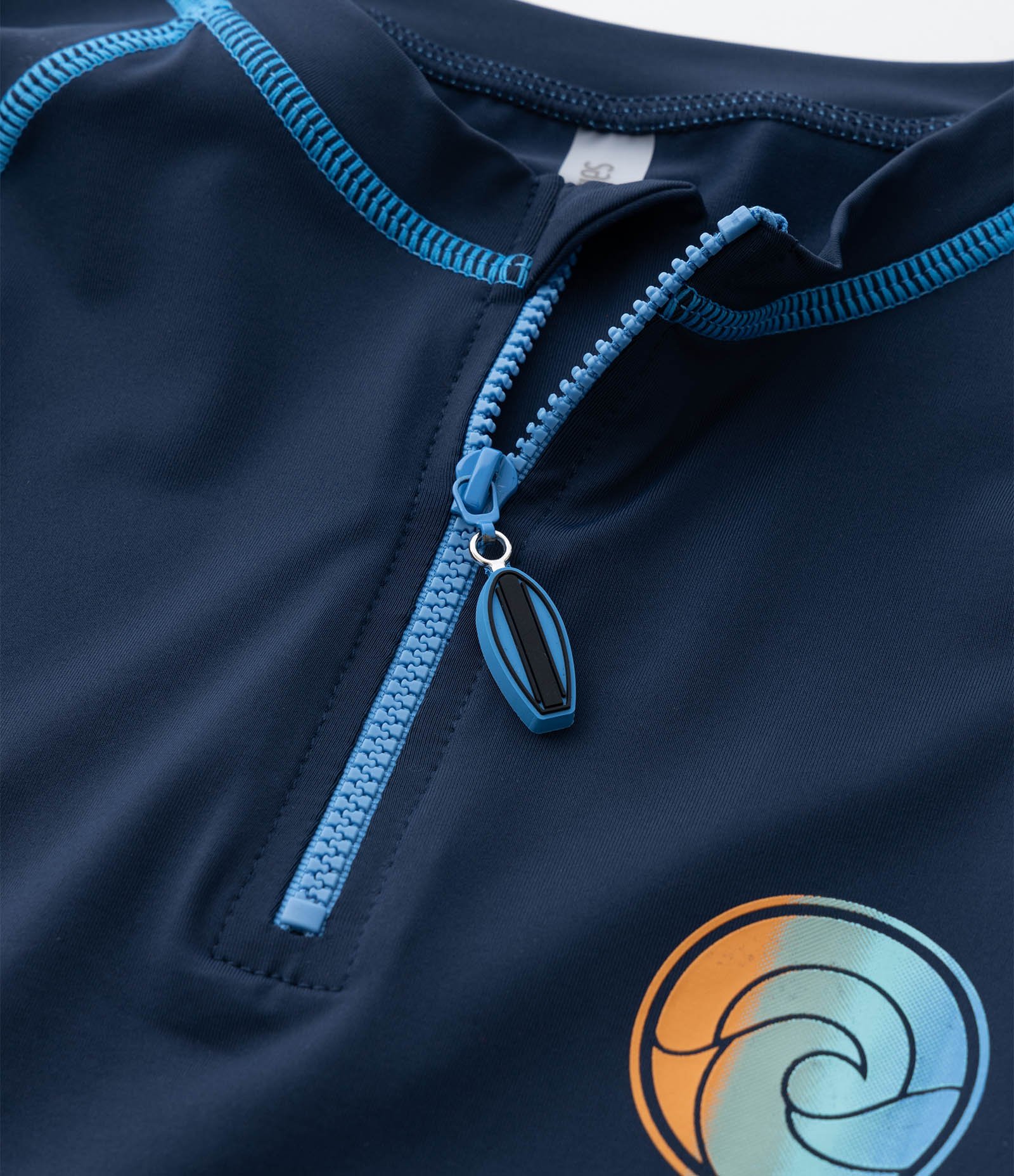 Camiseta Infantil com Proteção UV Estampa Degradê - Tam 5 a 14 Anos Azul 7