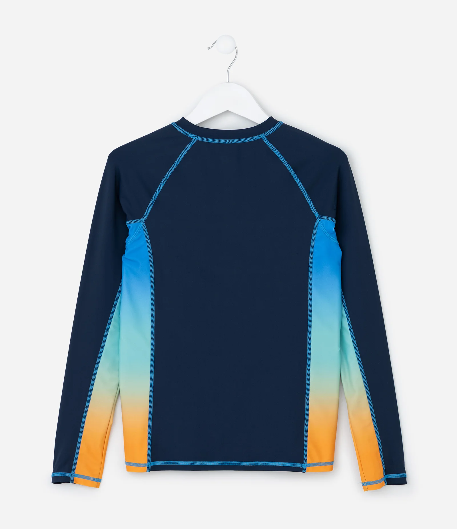 Camiseta Infantil com Proteção UV Estampa Degradê - Tam 5 a 14 Anos Azul 2