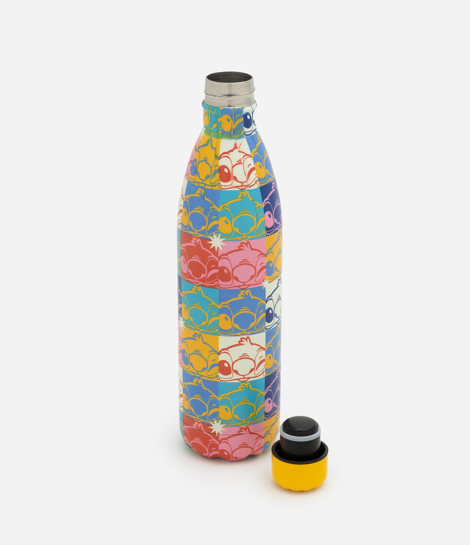 Garrafa Térmica com Estampa Bloco de Cores do Stitch Multicores 3