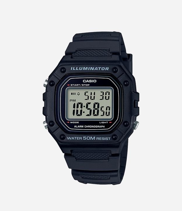 Relógio Casio Digital W 218H 1AVDF PRETO