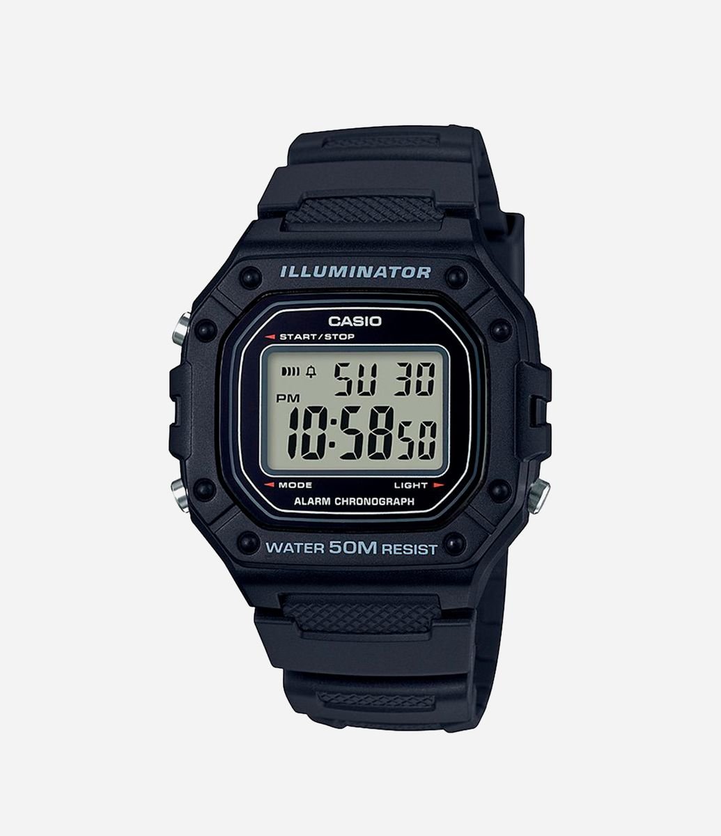 Relógio Casio Digital W 218H 1AVDF PRETO