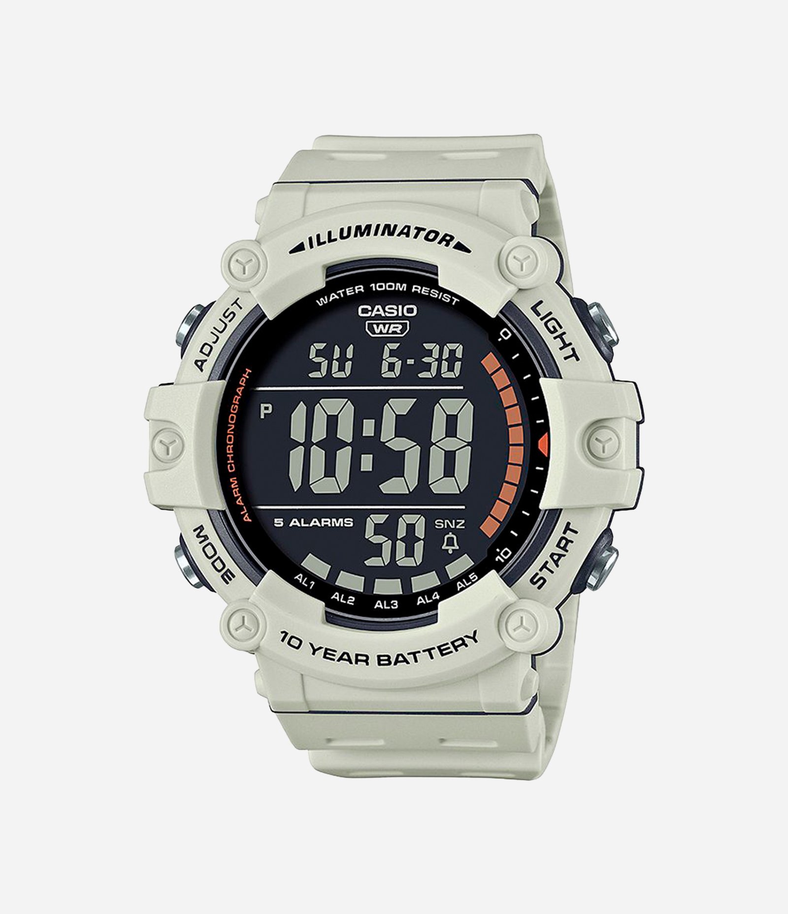 Relógio Casio Unissex Digital Branco 1